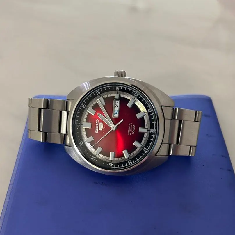 Seiko 5 Sports Turtle Automatic Red Dial Men’s Watch- SRPB17k1